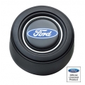 Horn Button High Rise Black Anodized Ford Oval Logo